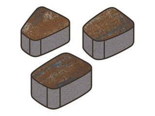 Тротуарная плитка Готика, "Веер Natur", 60 мм, сатурн