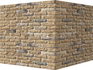 Декоративный камень 315-25 White Hills "Брюгге брик" (Brugge brick), песочный, угловой