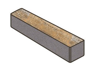 Тротуарная плитка Готика, "Ригель Natur", 80 мм, альпин