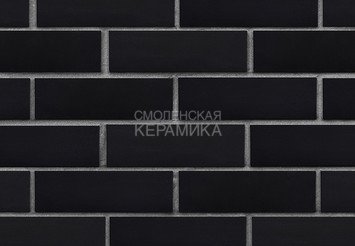Клинкер фасадный ЛСР «Рейкьявик» черный гладкий матовый 1