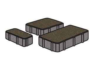 Тротуарная плитка Готика, "Новый Город Profi", 60 мм, темно-серый