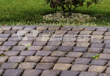 Тротуарная плитка BRAER Классико круговая, Color Mix Мальва 6