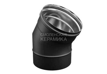 Колено угол 135° (430/0,8 мм / эмаль /600° черная) Ф150 BLACKSIDE 1