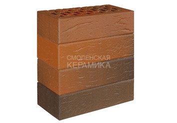 Кирпич лицевой керамический ЛСР Красный флэш рустик, 1НФ 4