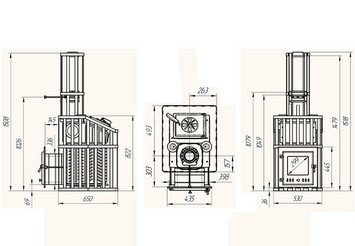 Печь чугунная для бани Технолит GFS ЗК 18 (М) Ураган 2022 г 6