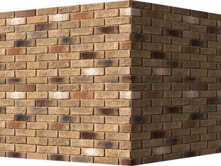 Декоративный камень 324-45 White Hills "Кельн брик" (Cologne brick), коричневый, угловой