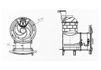 Печь банная «Атмосфера L» сетка нержавейка с газовой горелкой 5