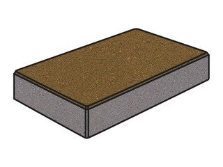Тротуарная плитка Готика, "Картано Profi", 100 мм, желтый