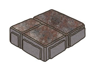 Тротуарная плитка Готика, "Старый Город Natur", 60 мм, нептун