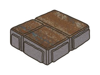 Тротуарная плитка Готика, "Старый Город Natur", 80 мм, сатурн