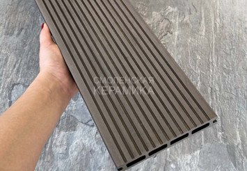 Террасная доска Latitudo Optima фактура дерева, вельвет, 146х24х3000 мм, Венге 7