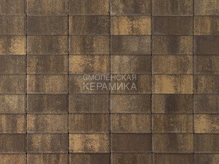 Тротуарная плитка BRAER Прямоугольник Color Mix Каштан, 40 мм