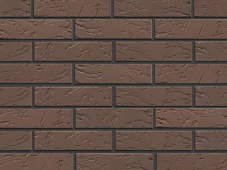 Кирпич облицовочный керамический ЖКЗ Темно-коричневый Рустик 1НФ