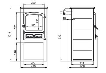 Камин ЭТНА (БКД) 