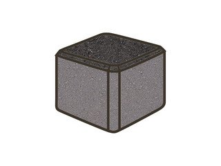 Тротуарная плитка Готика, Куб Premiun Gold, 80x80x80 мм, цвет Голд 21