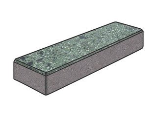 Гранитная тротуарная плитка Готика, Паркет Granite FINO, 300x100x80, Порфир