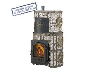 Печь для бани Эверест "Легкий пар Профи" Ковка Б/В (закрытая каменка из нерж. стали)