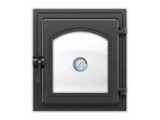 Дверка ВЕЗУВИЙ 270 с термометром (Антрацит)