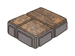 Тротуарная плитка Готика, "Старый Город Natur", 80 мм, тигр