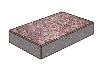 Гранитная тротуарная плитка Готика, Картано Granite FINO, 60 мм, Сансет 1