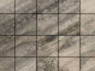 Тротуарная плитка Выбор "Квадрат" Листопад гранит, Антрацит, 200х200х60 мм