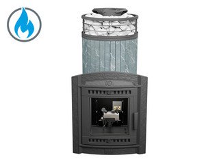 Печь банная «Атмосфера XL» Талькохлорит ламель+сетка с газовой горелкой