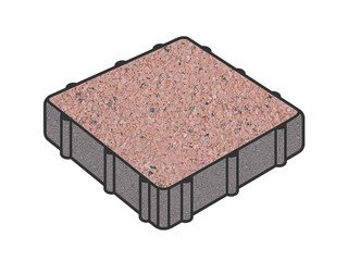 Тротуарная плитка Готика, Квадрат Premium Gold, 500x500x80 мм, цвет Голд 18