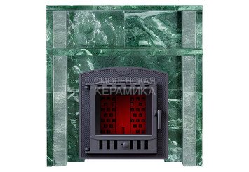 Портал для банной печи из камня Змеевик 2