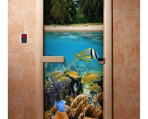 Дверь бан. DW (с фотопечатью) 1900*700 кор. ольха А067 левая