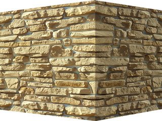 Декоративный камень 525-15 White Hills "Морэй" (Moray), бежевый, угловой