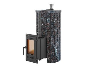 Печь для бани Эверест "Steam Master 24 ЧУГУН" Ламель Амфиболит, S-20