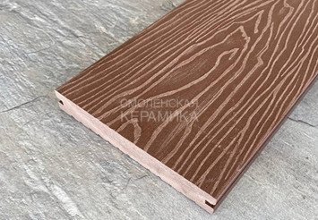 Террасная доска Latitudo Solid полнотелая 150x21x3000 мм, Каштан 2