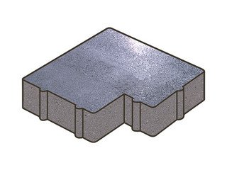 Гранитная тротуарная плитка Готика, Калипсо Granite FINO, 60 мм, Амфиболит