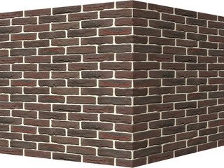 Декоративный камень 306-45 White Hills "Бремен брик" (Bremen brick), темно-коричневый, угловой