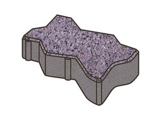 Тротуарная плитка Готика, Зигзаг/Волна Premiun Gold, 225x112,5x60 мм, цвет Голд 20