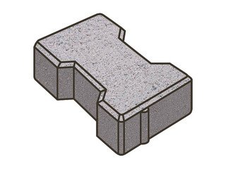 Тротуарная плитка Готика, Катушка Premiun Gold, 200x165x60 мм, цвет Голд 1