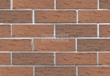 Кирпич лицевой керамический ЛСР Светло-коричневый флэш рустик, 1НФ 2