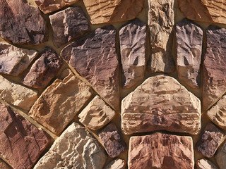 Декоративный камень 610-40 White Hills "Рока" (Roca), коричневый, плоскостной