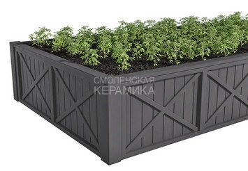 Модульная грядка Астра 4500x900x320мм (готовый комплект), серый 1