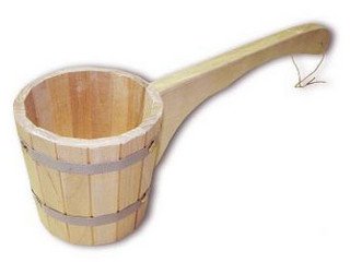 Ковш банный 1,2л с горизонтальной ручкой СК М-32