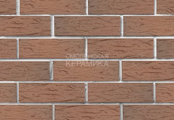 Кирпич лицевой керамический ЛСР Светло-коричневый флэш ультра рустик, 1НФ 2