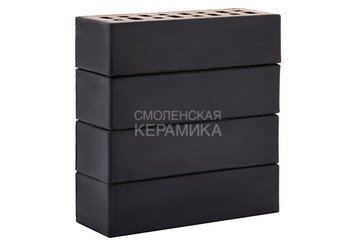 Клинкер фасадный ЛСР «Рейкьявик» черный гладкий матовый 3