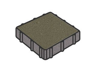 Тротуарная плитка Готика, "Квадрат Profi", 300x300x100 мм, серый