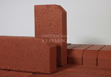 Брусчатка красная ЛСР «Лондон» бордюр 0,51NF 2