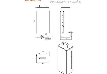Печь для бани ASTON 20 INOX стекло АКВА 5
