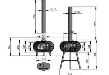 Печь для пиццы (из чугуна) с шамотной вставкой 7