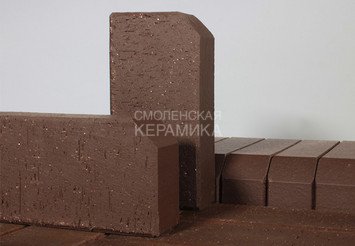 Брусчатка коричневая ЛСР «Мюнхен» бордюр 0,51NF 2