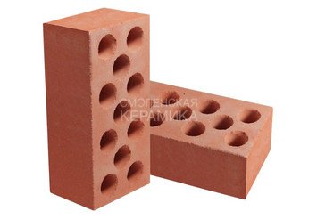 Кирпич силикатный полуторный лицевой 11-ти пустотный красный М200 1