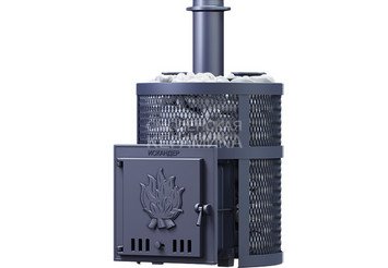 Печь чугунная для бани Технолит ИСКАНДЕР 3K 18 Pro Ураган 1