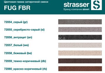 Сухая затирочная смесь STRASSER для широких швов (5-30мм), FUG FBR белый 2